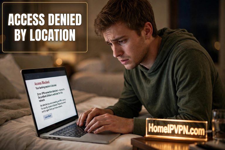 Headline thumbnail for the article 'Access Denied: When Your Bank's Website Blocks You by Location'.