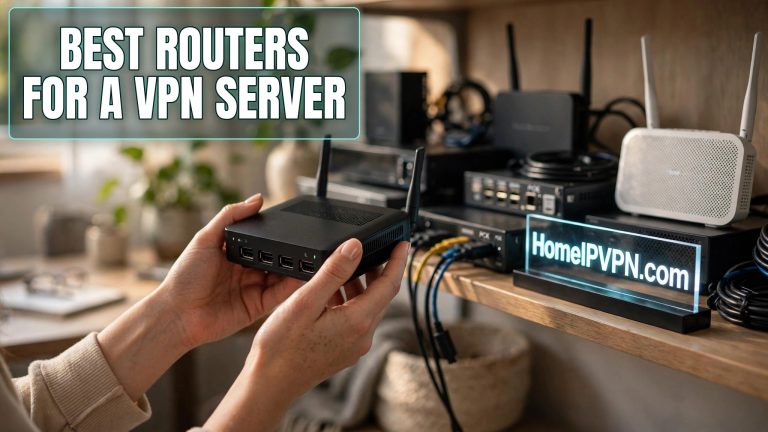 Headline thumbnail for the post: Best Home Routers for Running a VPN Server.