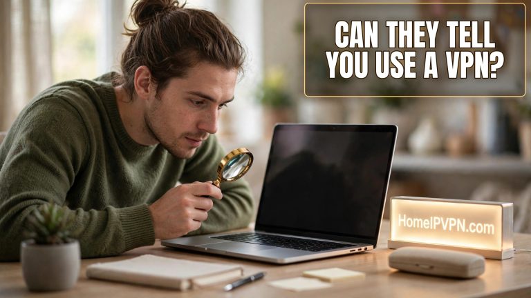 Photorealistic headline thumbnail for the article: Can Websites Tell You're Using a VPN? Detection Methods Explained
