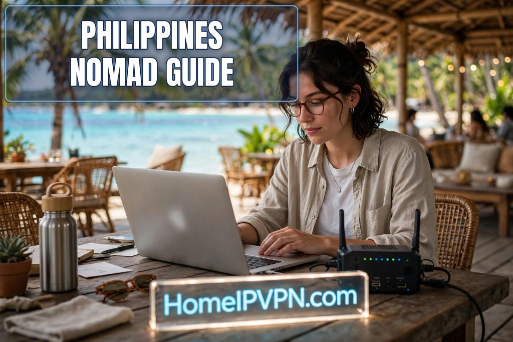 Headline thumbnail for the post: Digital Nomad in the Philippines: VPN and Internet Guide.