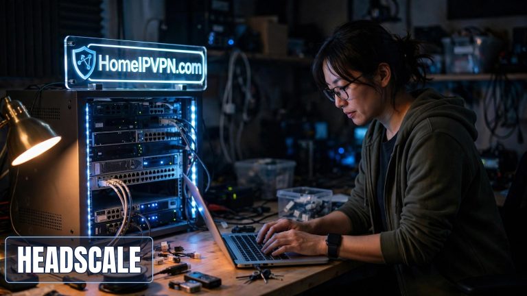 Featured image for the article "Headscale: Self-Host Your Own Tailscale Control Server" with the headline overlaid on a themed photo.