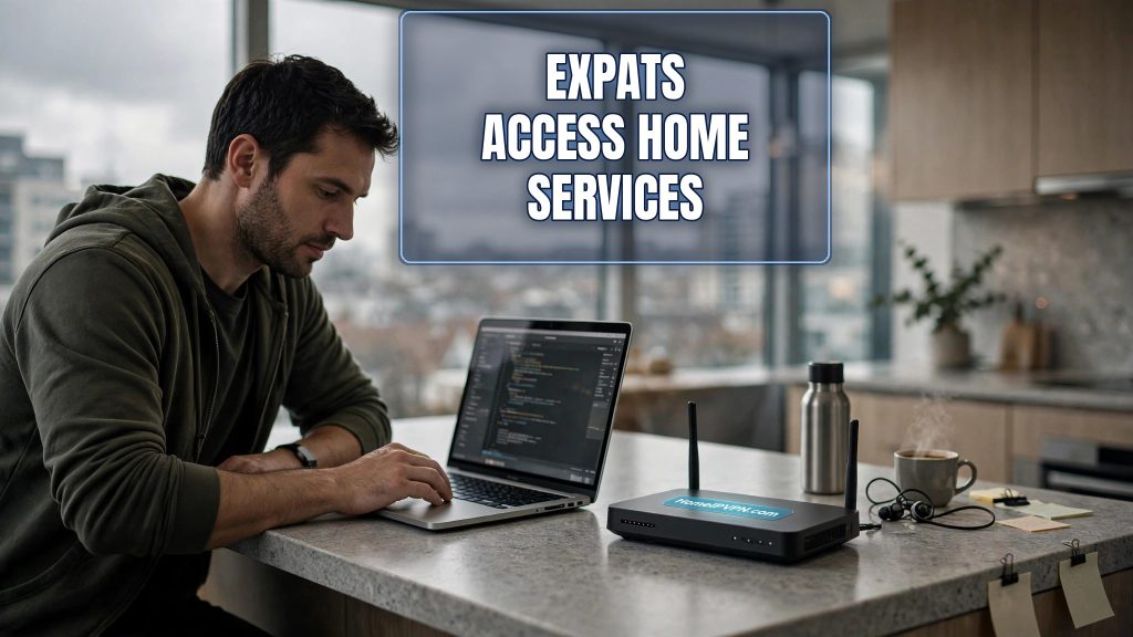 Headline thumbnail for the article 'Home IP VPN for Expats: Accessing Home-Country Services'.
