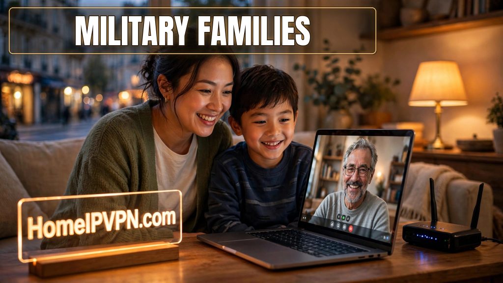 Headline thumbnail for the post: Home IP VPN for Military Families Stationed Overseas.