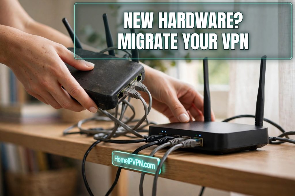 Headline thumbnail for the article 'How to Migrate Your Home VPN Server to New Hardware'.