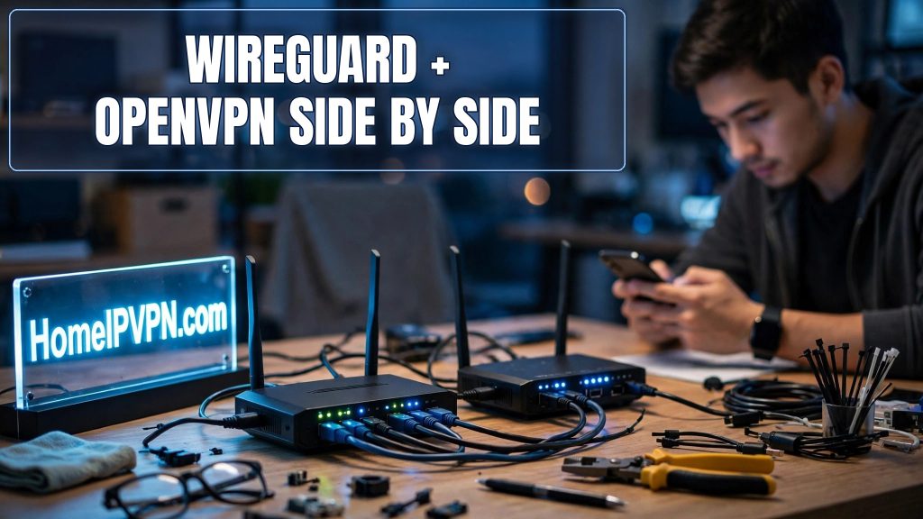 Headline thumbnail image for the article: How to Run WireGuard and OpenVPN Servers Side by Side.