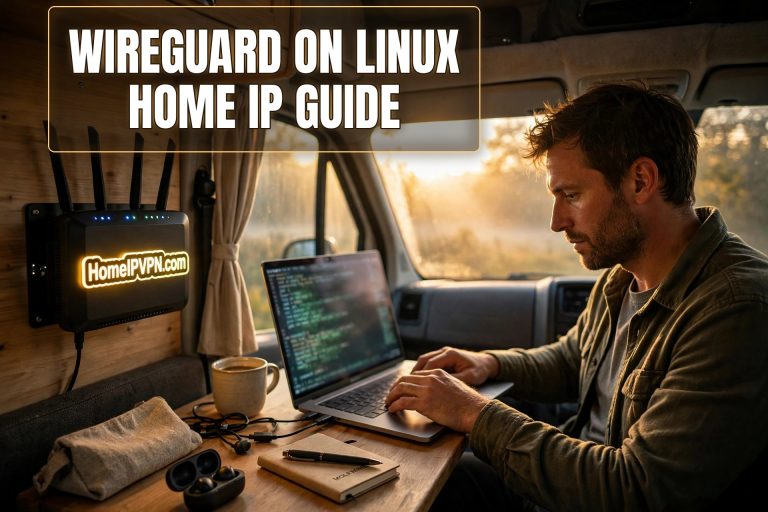 Featured headline image for the article: How to Set Up WireGuard on Linux for Home IP VPN - headline overlay placed clear of the subject.