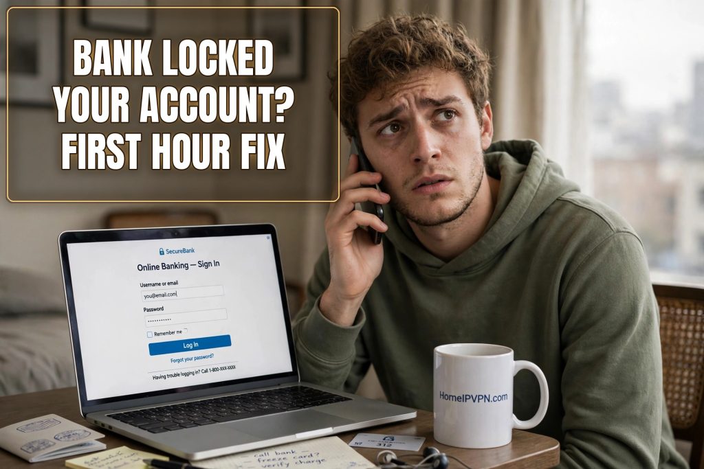 Featured headline image for the article: My Bank Locked My Account Because I Was Abroad: What to Do in the First Hour.