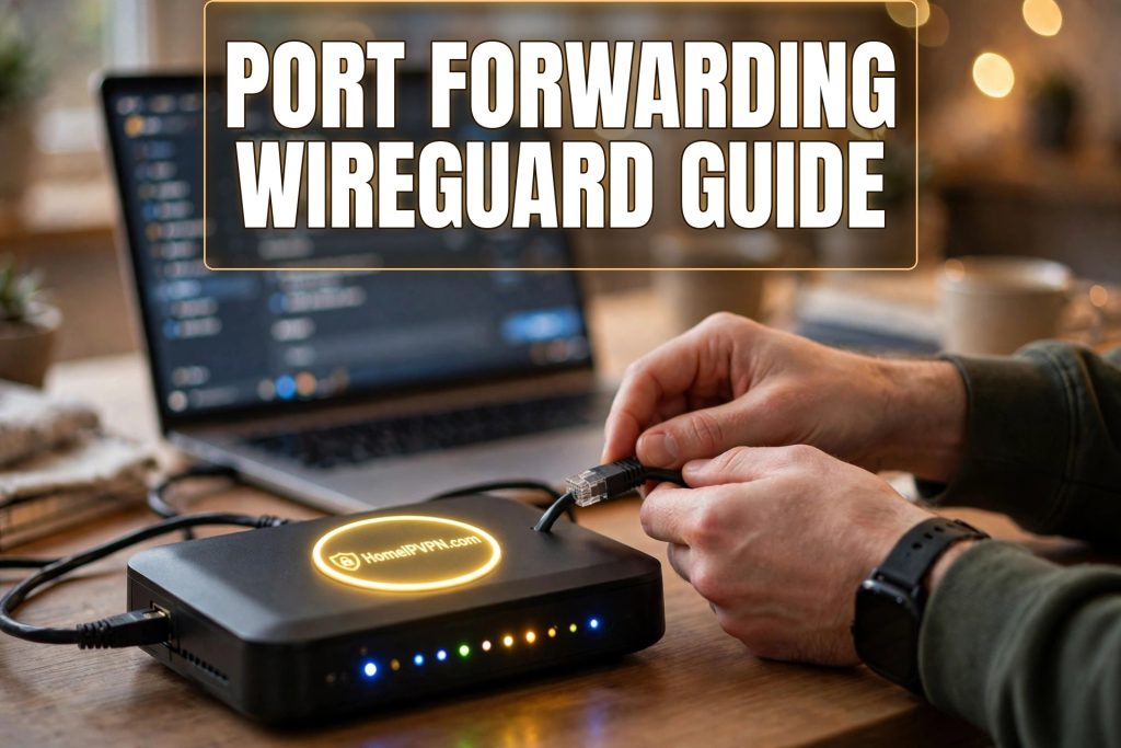 Headline thumbnail image for the article: Port Forwarding for WireGuard: A Step-by-Step Guide.