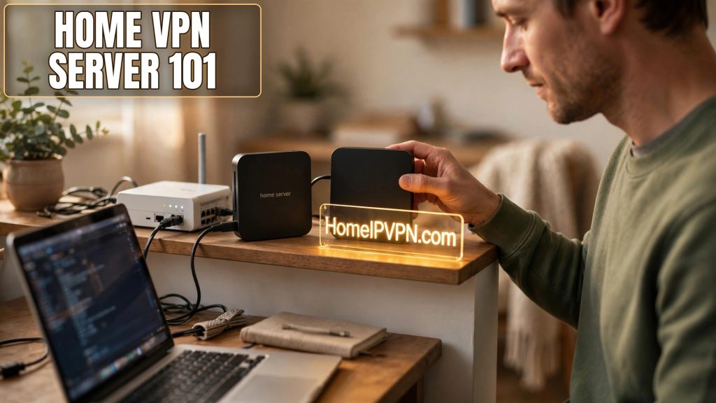 Headline thumbnail for the post: What Is a Home VPN Server? Everything You Need to Know.