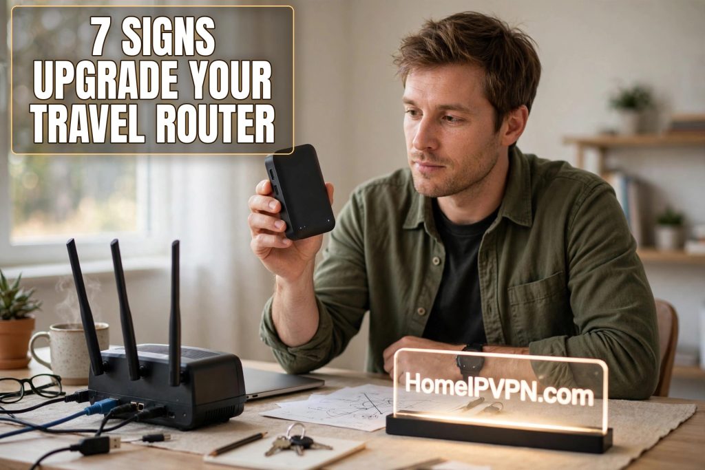 Headline thumbnail image for the article: When to Upgrade Your Travel Router: 7 Signs.