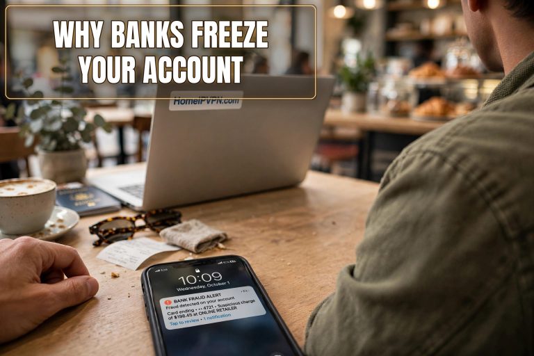 Featured image for the article "Why Banks Freeze Accounts When You Travel Overseas".