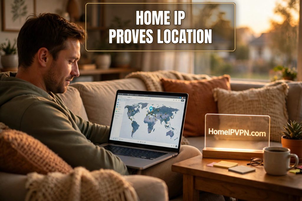 Featured headline image for the article: Why Your Home IP Is the Strongest Proof of Location Online.